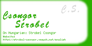 csongor strobel business card